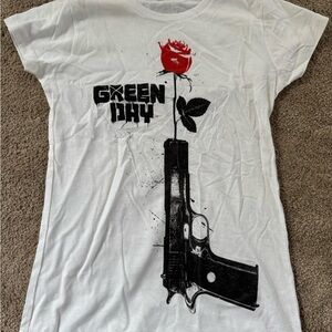 Green Day Band shirt juniors Large